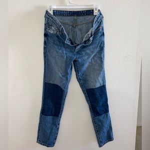 Patched Straight Leg Lucky Brand Jeans